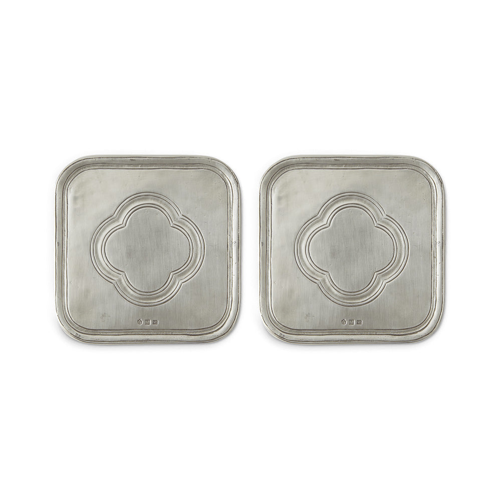 Square Coaster Pair by Match Pewter