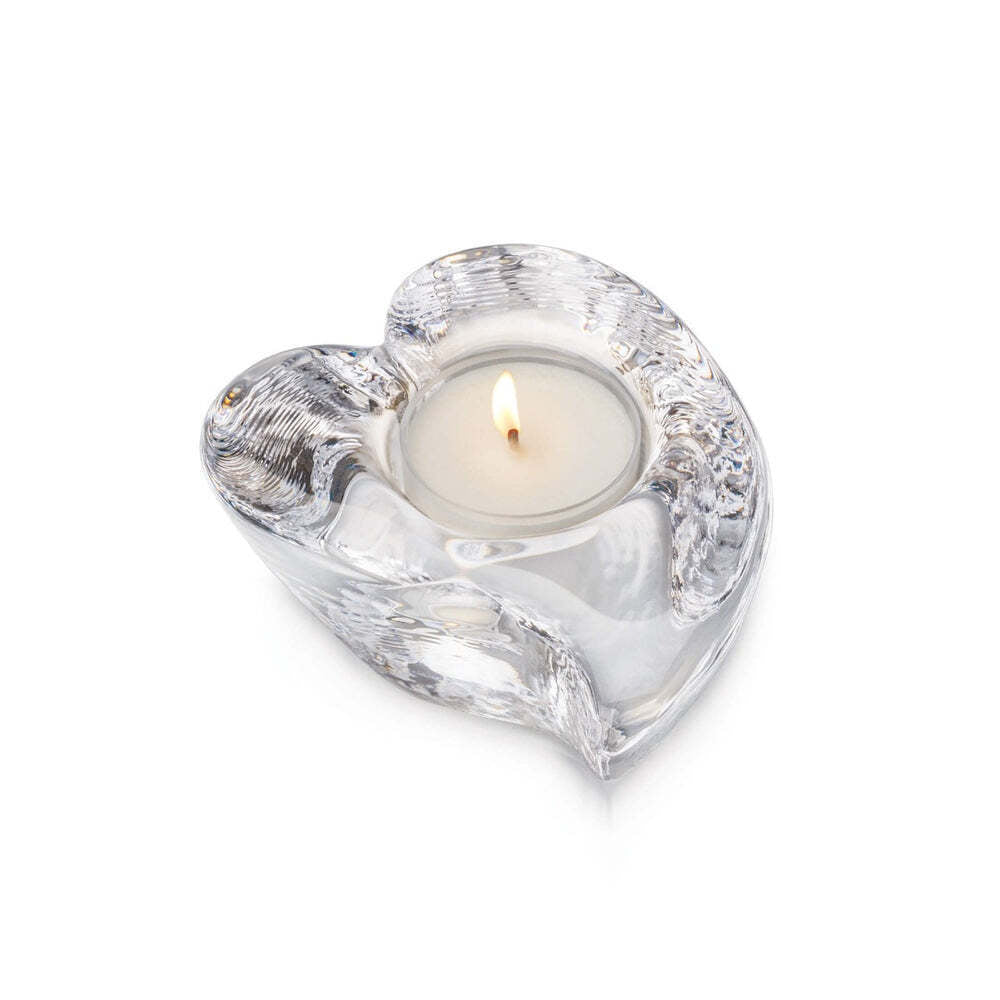 Twist Heart Tealight by Simon Pearce