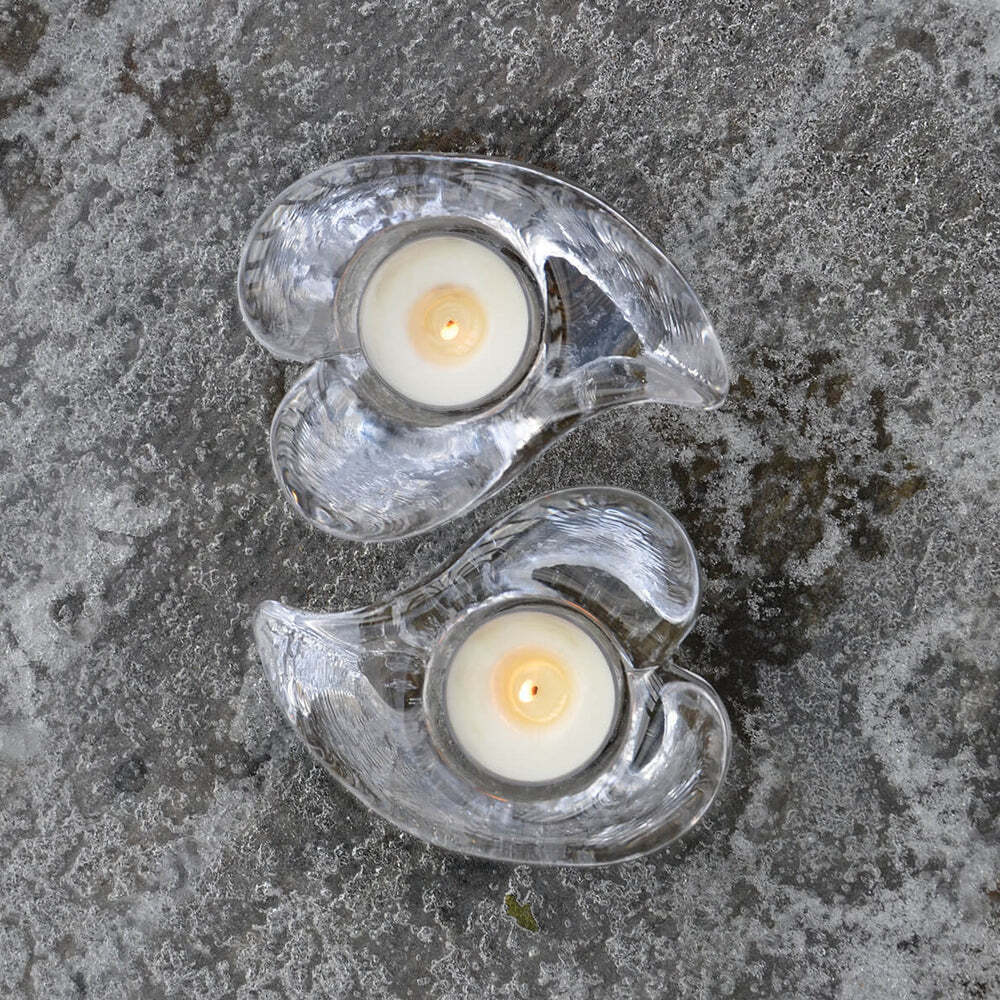 Twist Heart Tealight by Simon Pearce Additional Image-3