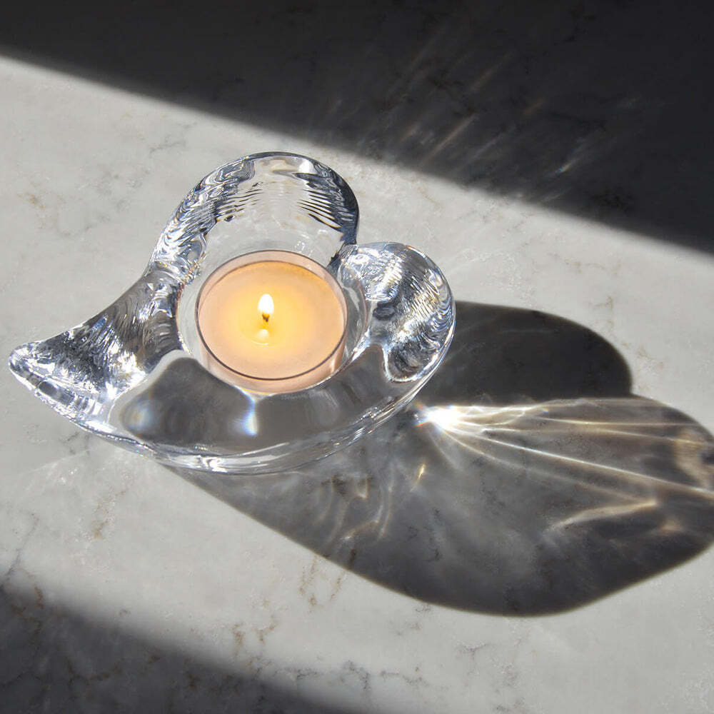 Twist Heart Tealight by Simon Pearce Additional Image-4