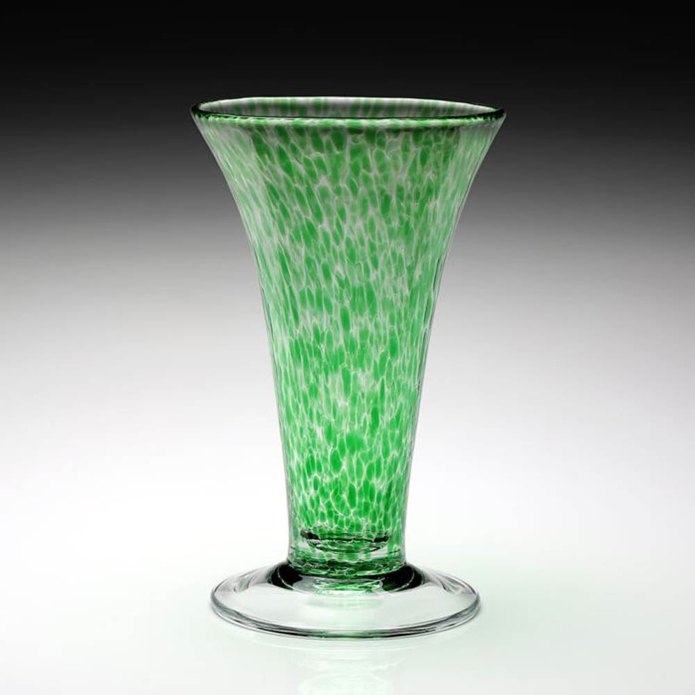 Vanessa Forest Green 9" Vase by William Yeoward Crystal Additional Image - 1
