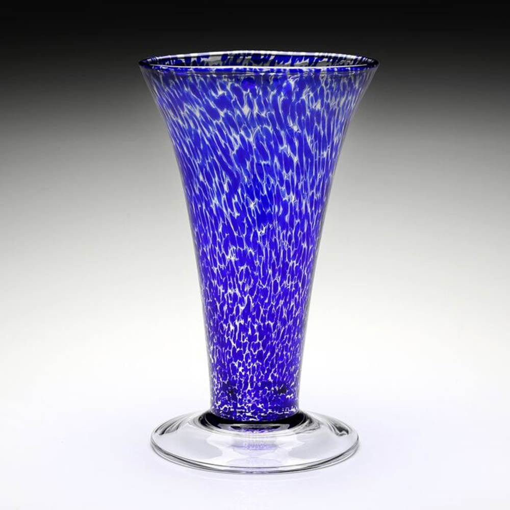 Vanessa Sicilian Blue 11" Vase by William Yeoward Crystal Additional Image - 1