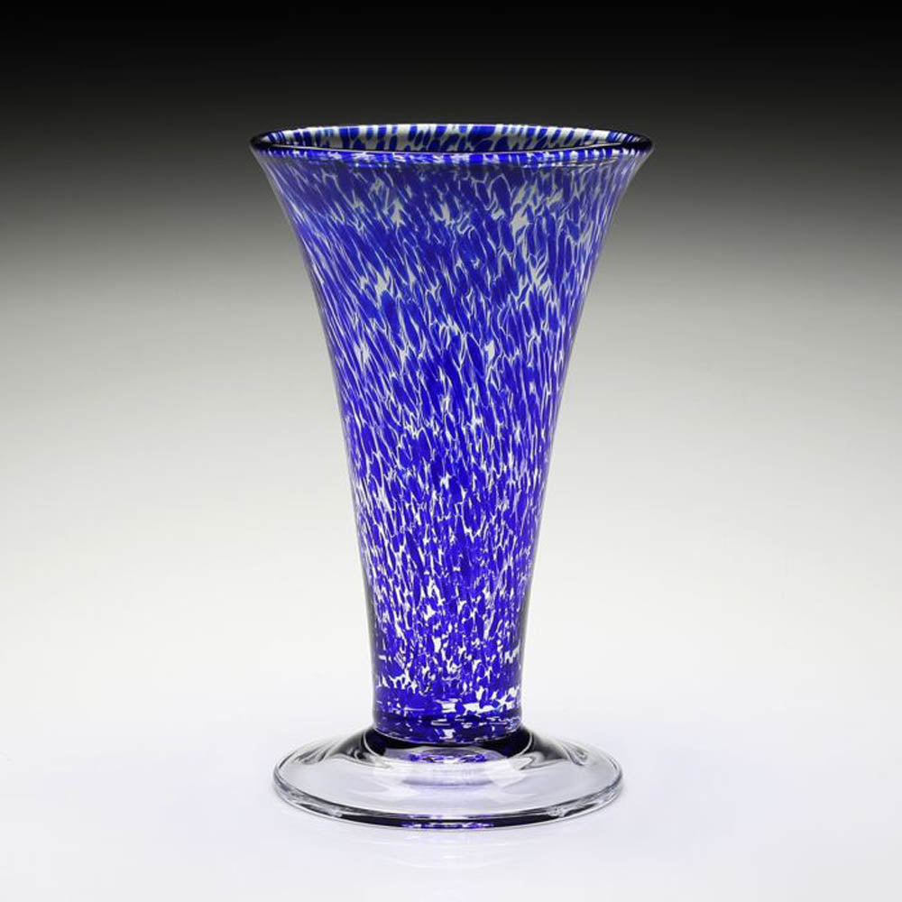 Vanessa Sicilian Blue 9" Vase by William Yeoward Crystal Additional Image - 1