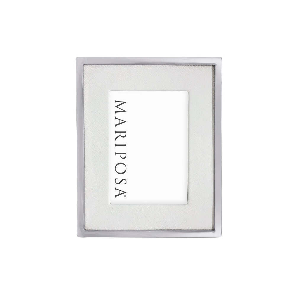 Leather With Metal Border 5X7 Frame by Mariposa