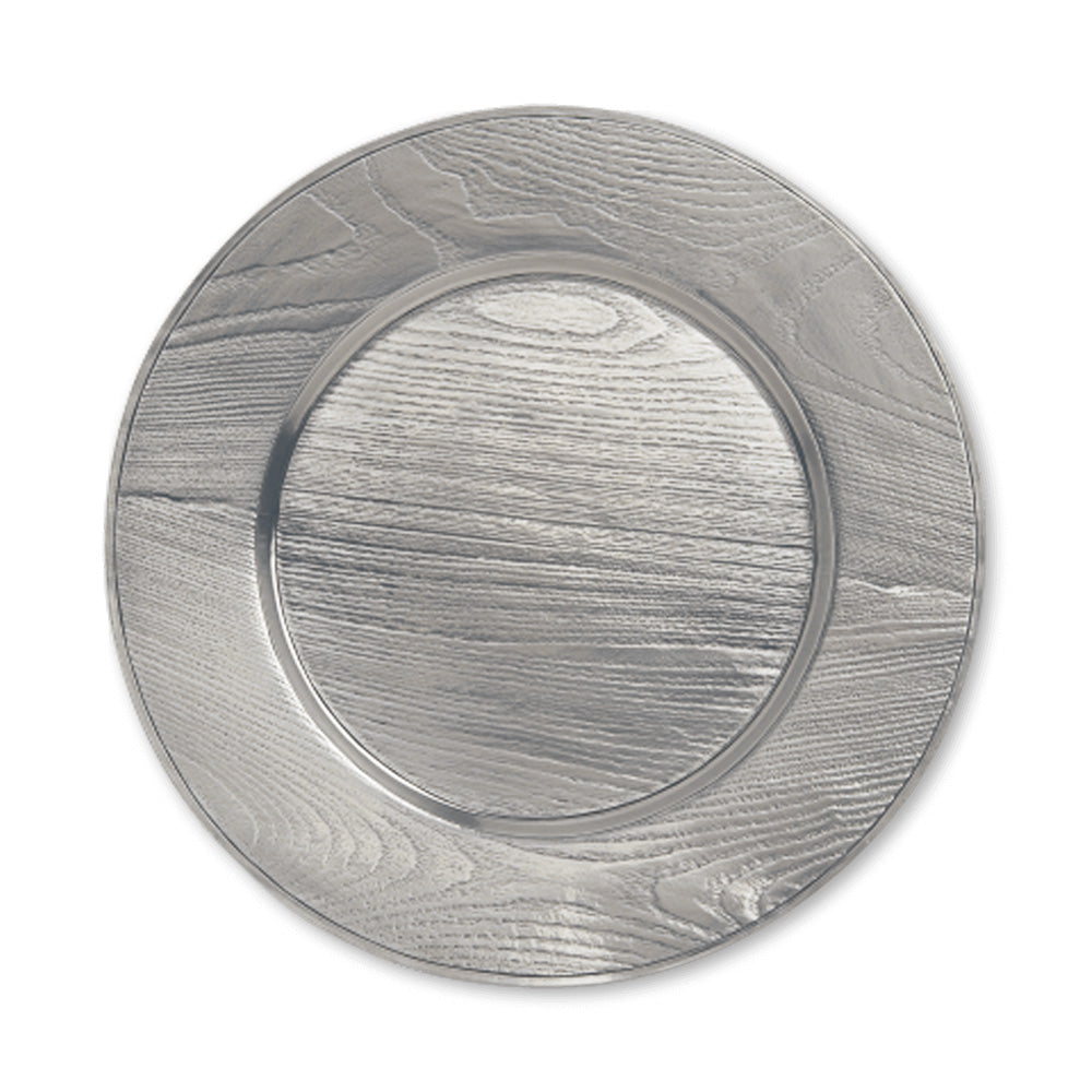 Wood Grain Charger by Match Pewter