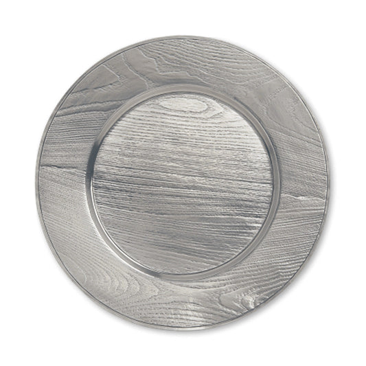 Wood Grain Charger by Match Pewter