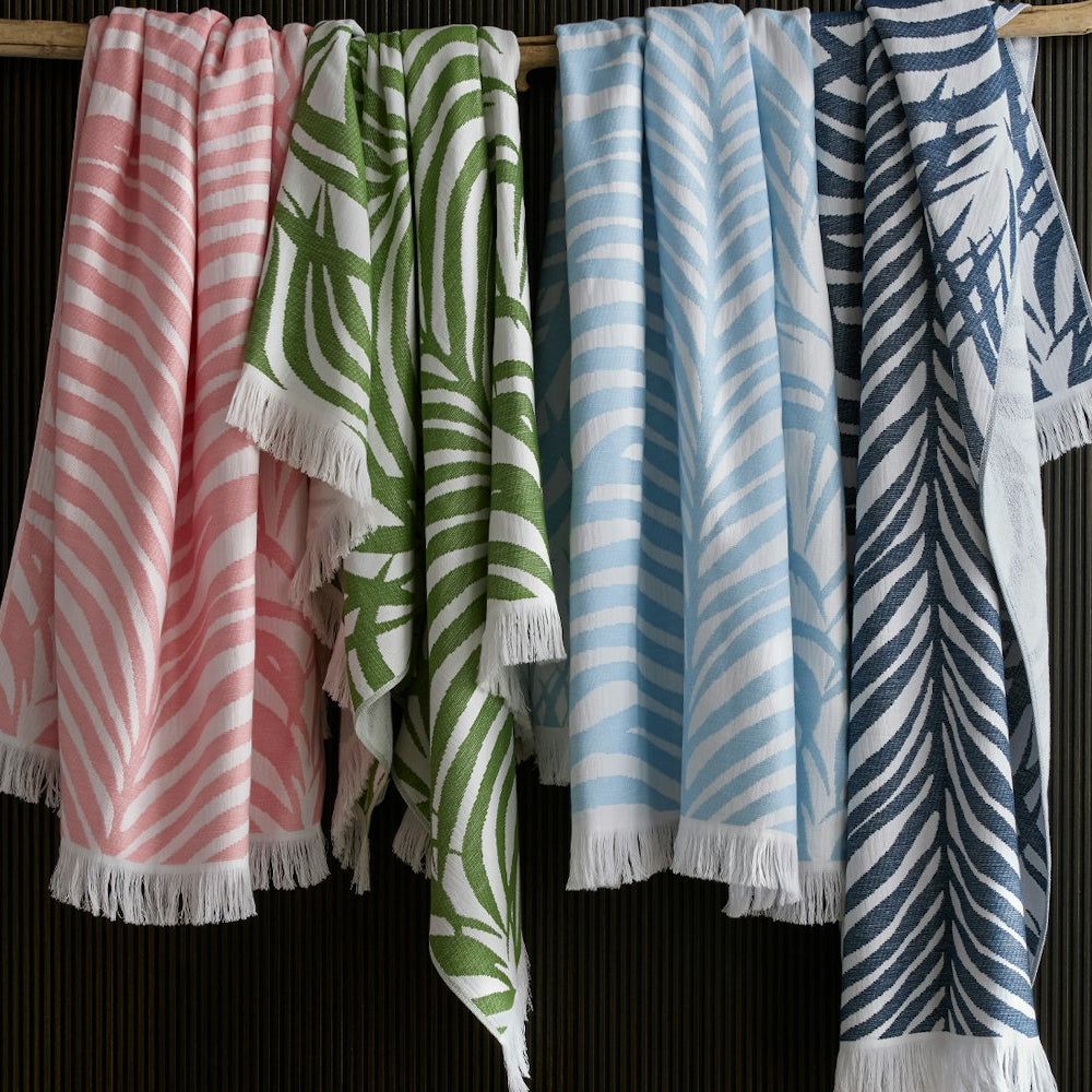 Zebra Palm Towels
