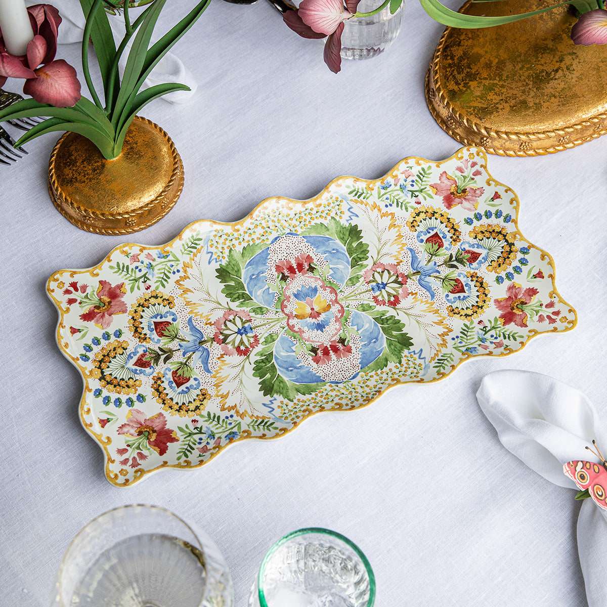 Sofia 16 inch Rectangular Platter by Juliska, alternate angle