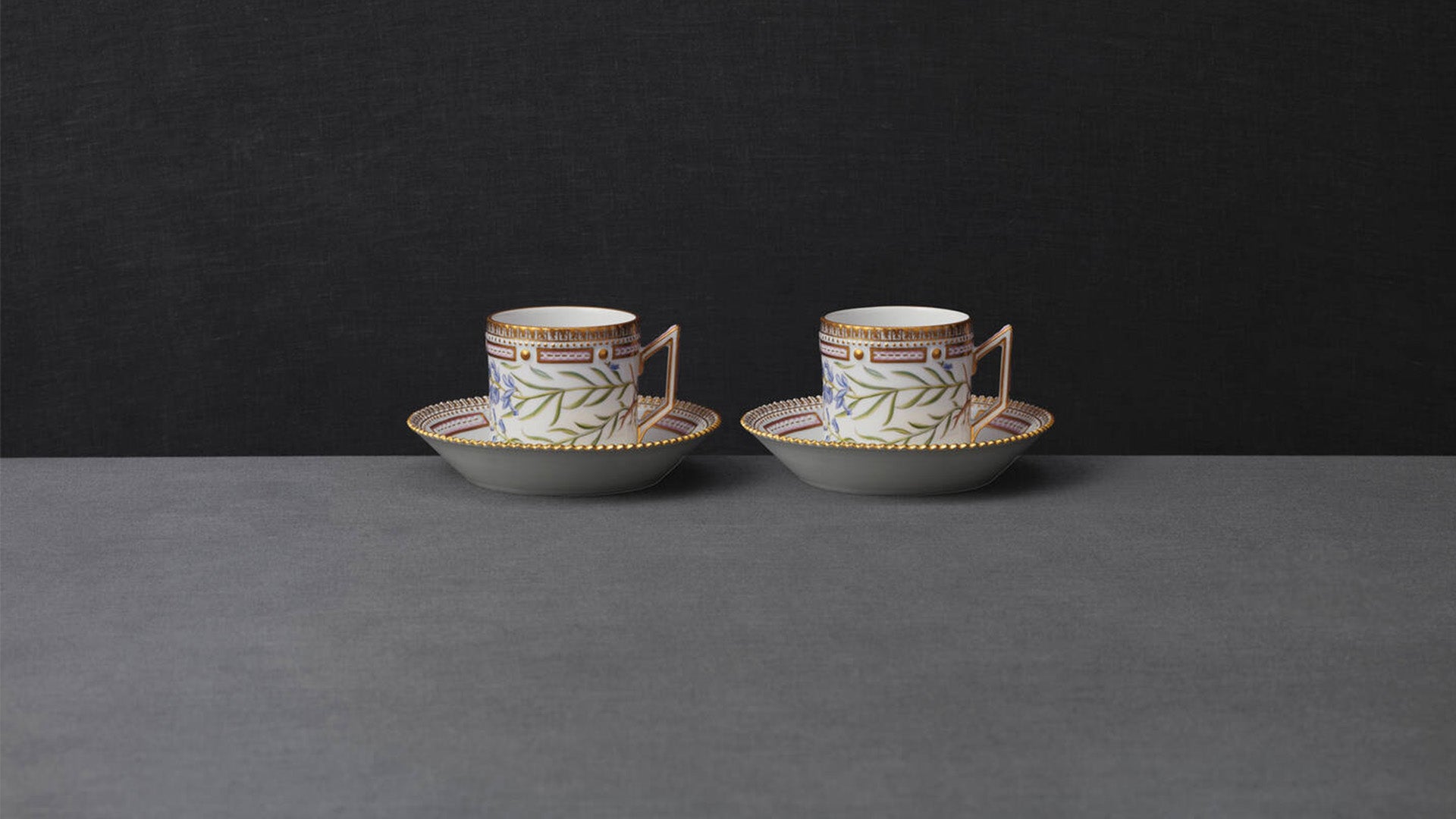 Flora Danica Chocolate Cup and Saucer by Royal Copenhagen
