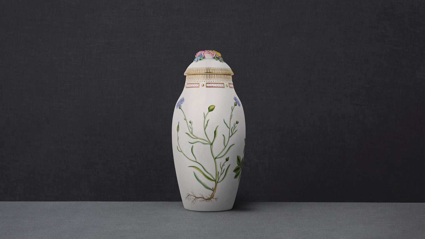 Flora Danica Vase with Lid, Summer by Royal Copenhagen