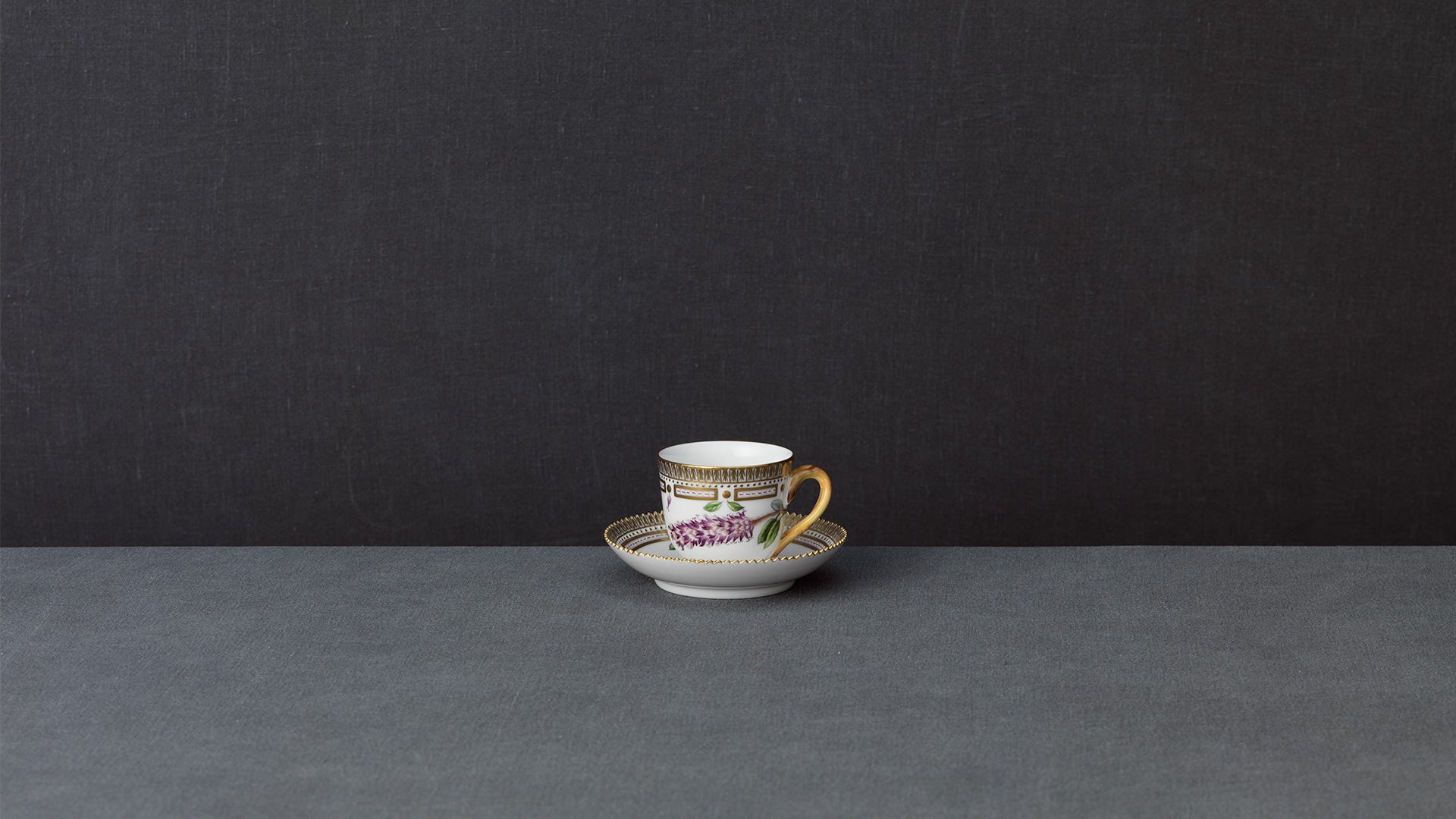 Flora Danica Mocha Cup and Saucer by Royal Copenhagen