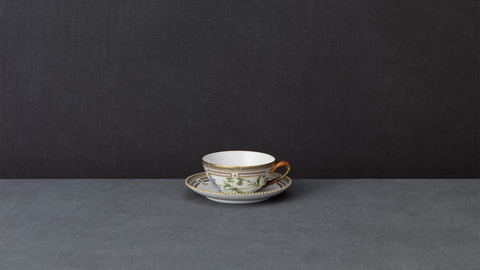 Flora Danica Tea Cup and Saucer by Royal Copenhagen