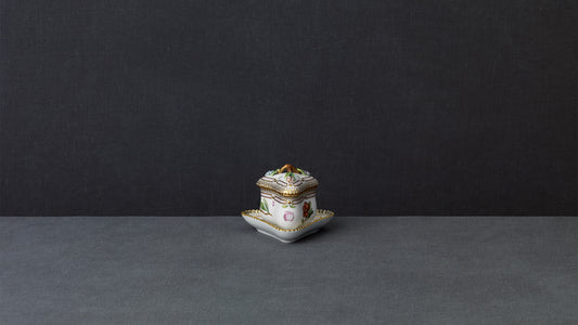 Flora Danica Custard Cup and Stand, Triangular by Royal Copenhagen