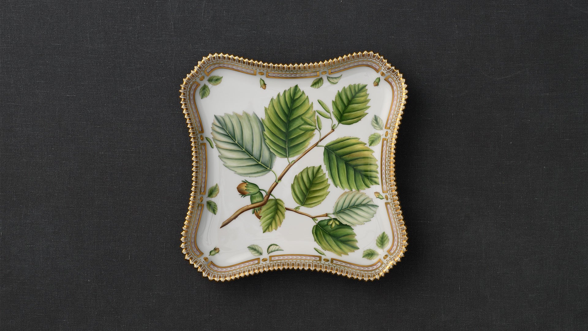 Flora Danica Square Tray by Royal Copenhagen