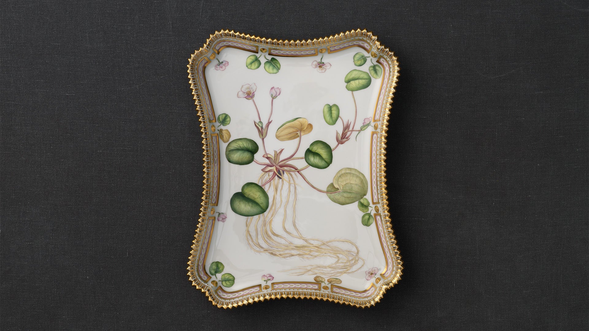 Flora Danica Oblong Tray by Royal Copenhagen