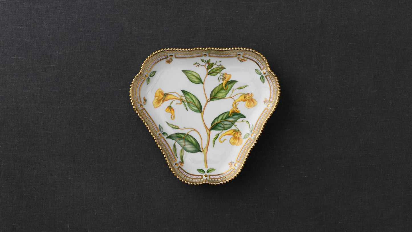 Flora Danica Triangular Cake Dish by Royal Copenhagen