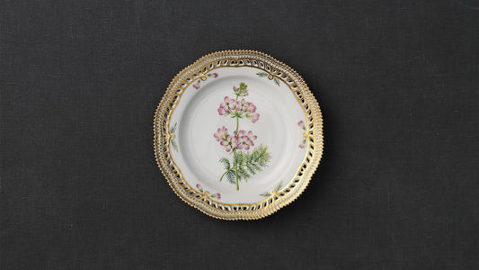 Flora Danica Plate with Openwork Border, 23 cm by Royal Copenhagen