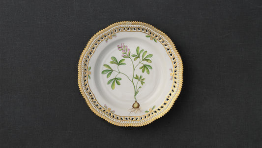 Flora Danica Plate with Openwork Border, 25 cm by Royal Copenhagen