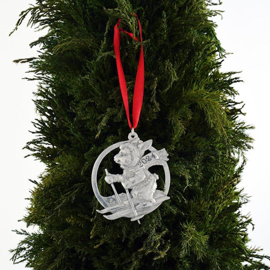 2024 Bunny Alpine Skiing Ornament by Arthur Court Designs