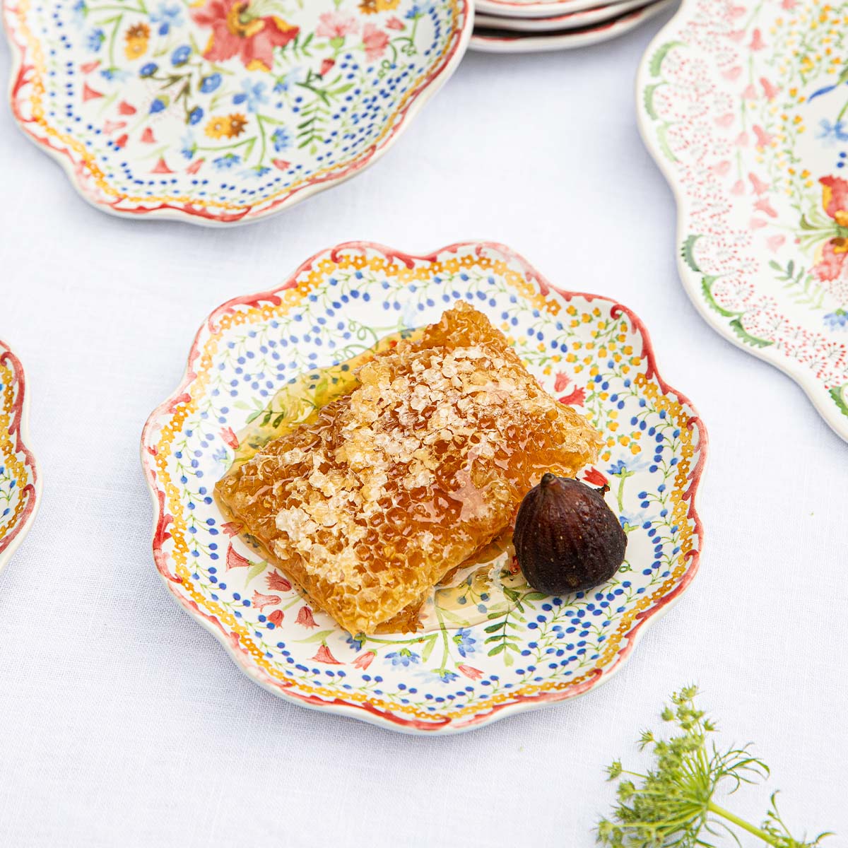 Sofia Side/Cocktail Plate Set/4 by Juliska, scale reference view
