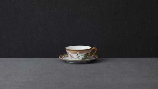 Flora Danica Tea Cup and Saucer, 13 cl by Royal Copenhagen
