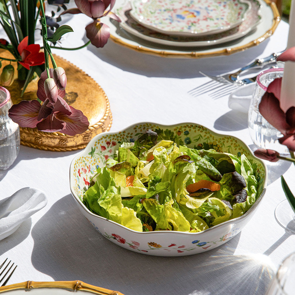 Sofia 10 inch Serving Bowl by Juliska, lifestyle setting