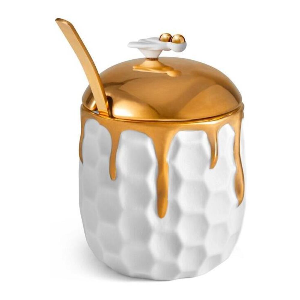 Beehive Honey Pot & Spoon by L'Objet Additional Image - 2