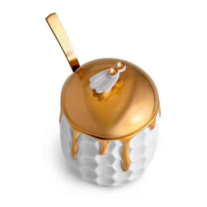 Beehive Honey Pot & Spoon by L'Objet Additional Image - 3