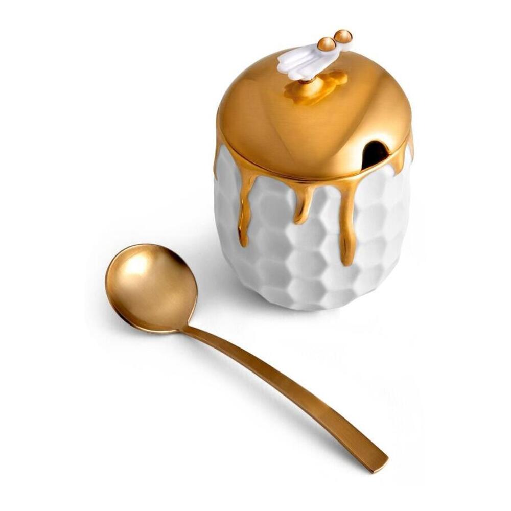 Beehive Honey Pot & Spoon by L'Objet Additional Image - 4