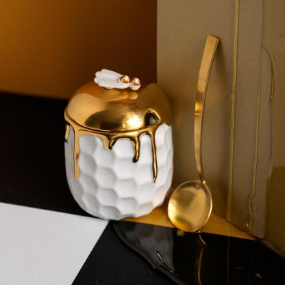 Beehive Honey Pot & Spoon by L'Objet Additional Image - 5