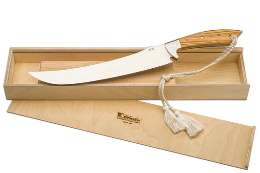 Sabrage Sword with Olive Wood Handle by Saladini