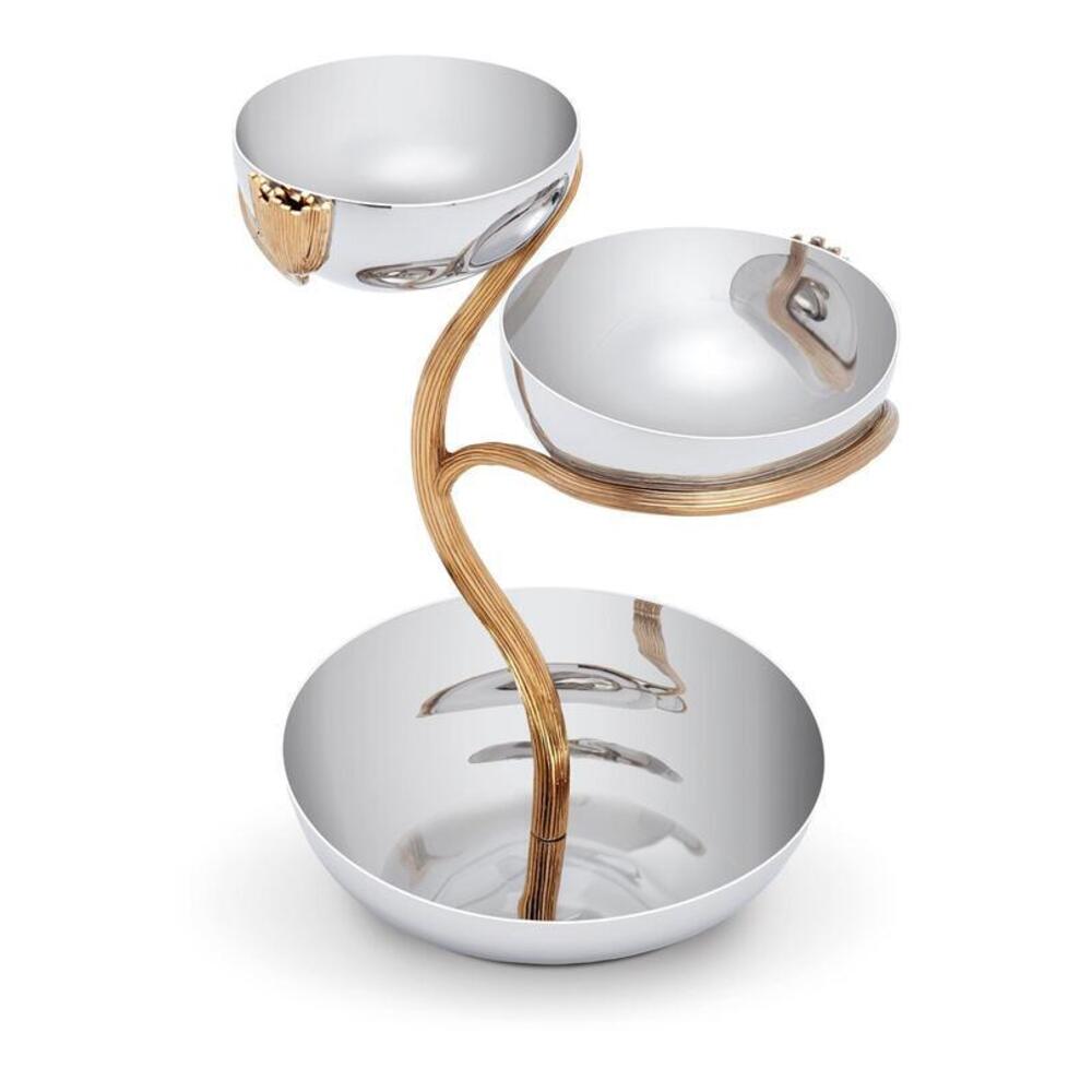 Deco Leaves 3-Tier Server by L'Objet Additional Image - 2