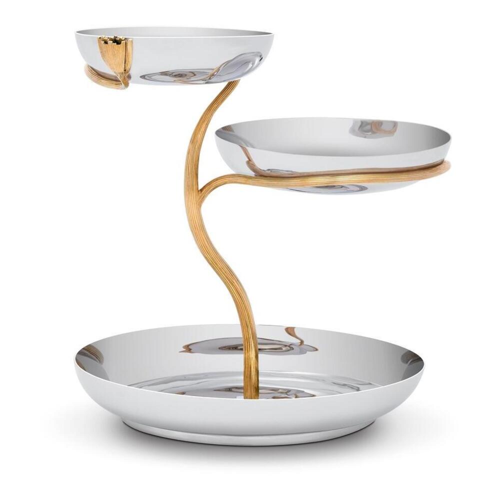 Deco Leaves 3-Tier Server by L'Objet Additional Image - 1