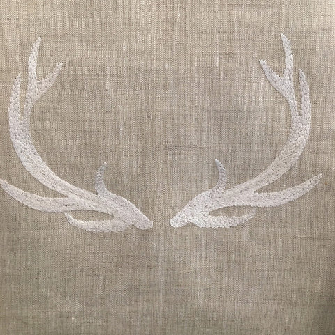 Elk on Oat Linen Guest Towel by Anali