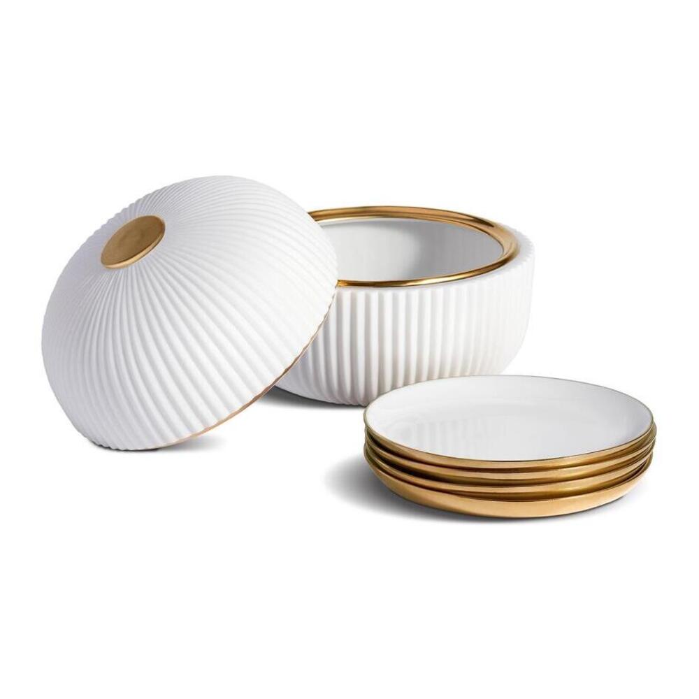 Ionic Box & Plates - Set of 4 by L'Objet Additional Image - 1