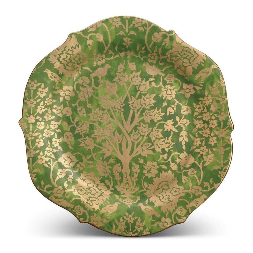 Fortuny Alberelli Green Round Platter - Large by L'Objet