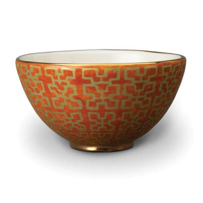 Fortuny Ashanti Orange Cereal Bowls - Set of 4 by L'Objet