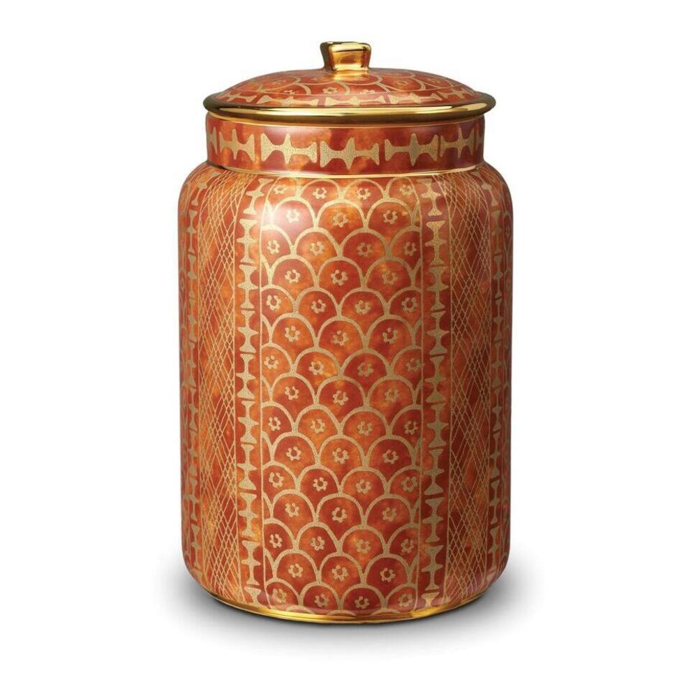 Fortuny Ashanti Canister Orange - Large by L'Objet