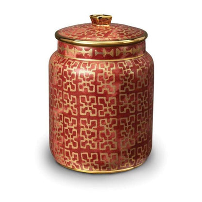 Fortuny Ashanti Canister Red - Small by L'Objet