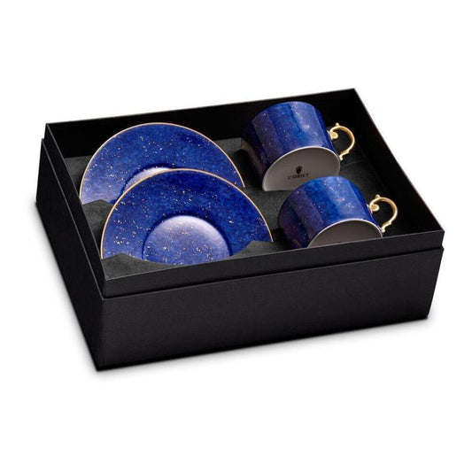 Lapis Tea Cup & Saucer - Set of 2 by L'Objet