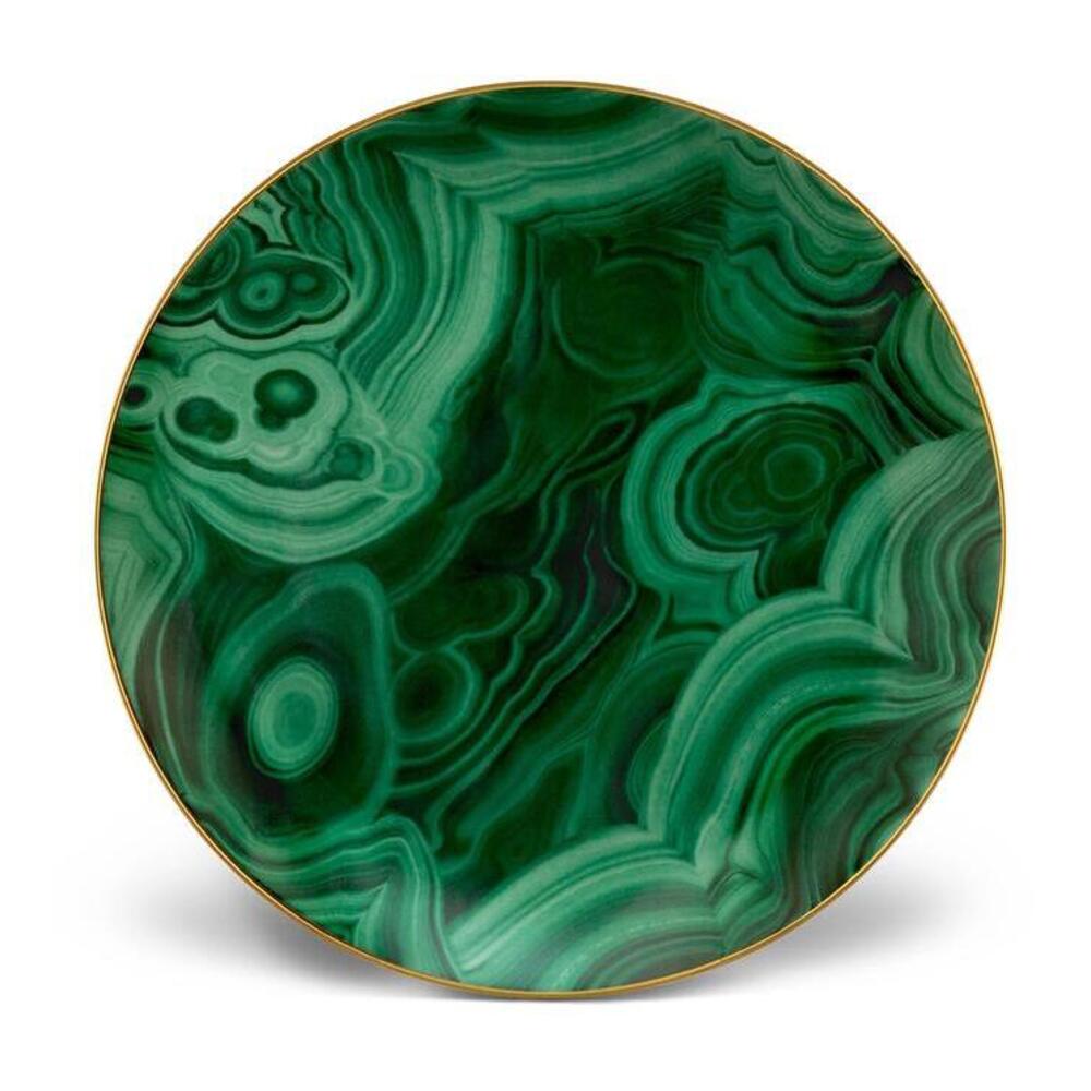 Malachite Dessert Plates - Set of 4 by L'Objet