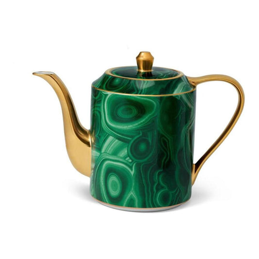 Malachite Teapot by L'Objet
