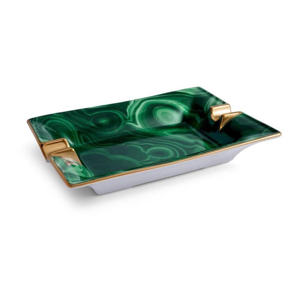 Malachite Ashtray by L'Objet