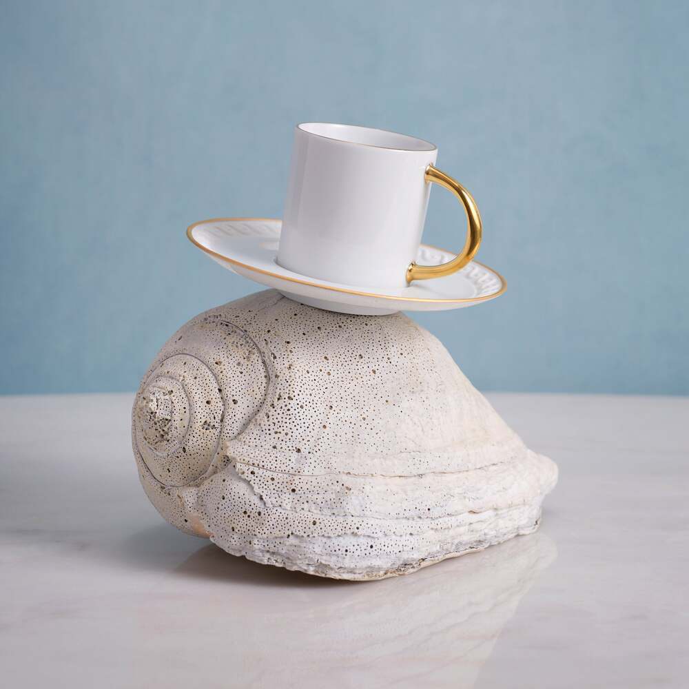 Neptune Espresso Cup & Saucer by L'Objet Additional Image - 5