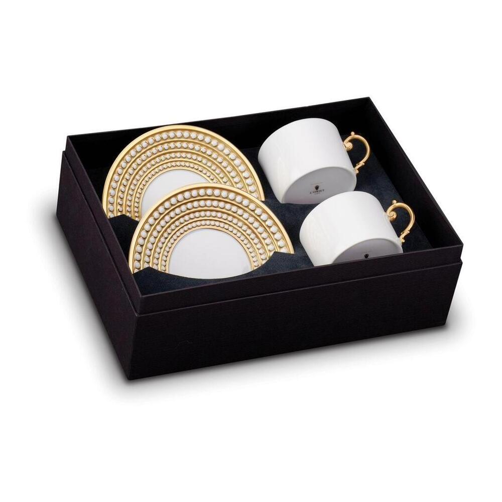 Perlee Tea Cup & Saucer (Set of 2) by L'Objet