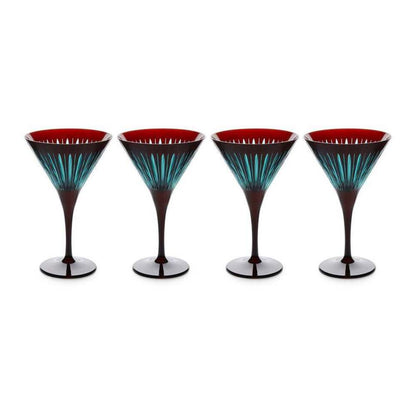 Prism Martini Glasses - Set of 4 by L'Objet Additional Image - 2