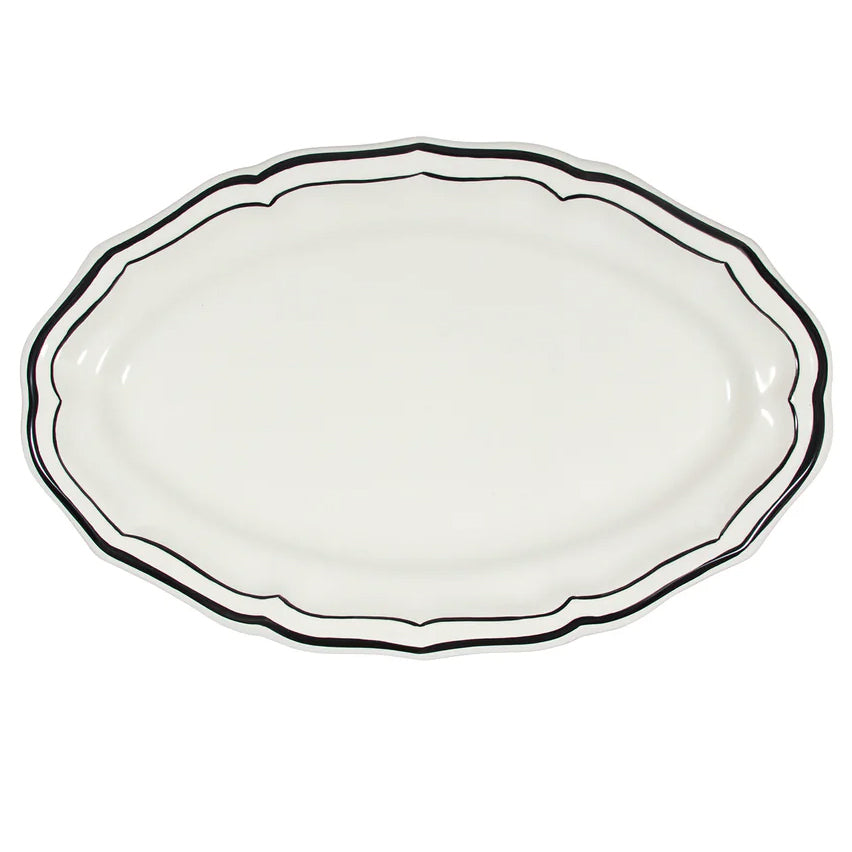 Filet Midnight Oval Platter by Gien France