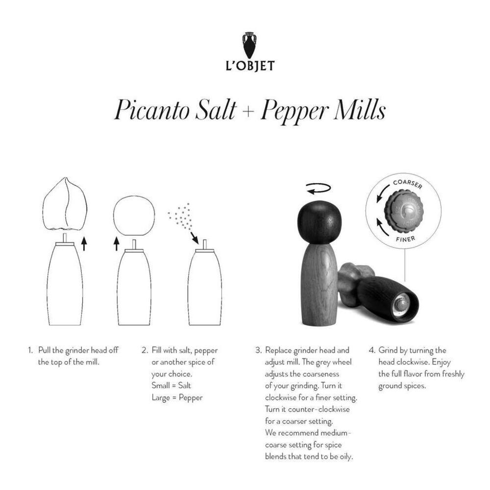 Picanto Salt & Pepper Mills - Set of 2 by L'Objet Additional Image - 4