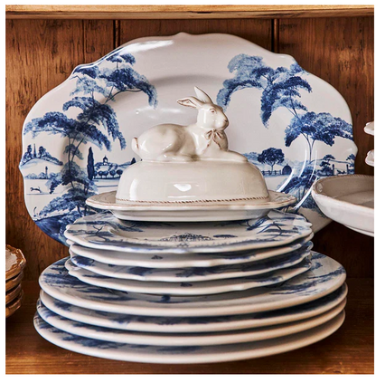 Country Estate 15" Platter - Delft Blue