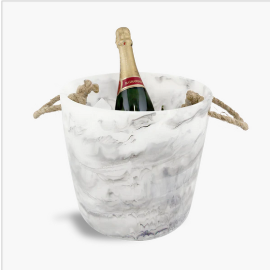 Classical Ice Bucket White Swirl by Nashi